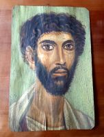 Fayum-Porträt, gemalt auf einem feinen Holzträger, Ägypten