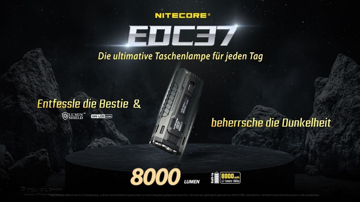 NiteCore Lampade: NITECORE EDC37 - 8000 Lumen – Nuovo e nell'imballaggio originale da Grüningen venduto da Prolumin 1