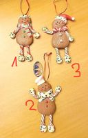 Baumschmuck süsse Lebkuchen Figuren Polyclay 14cm