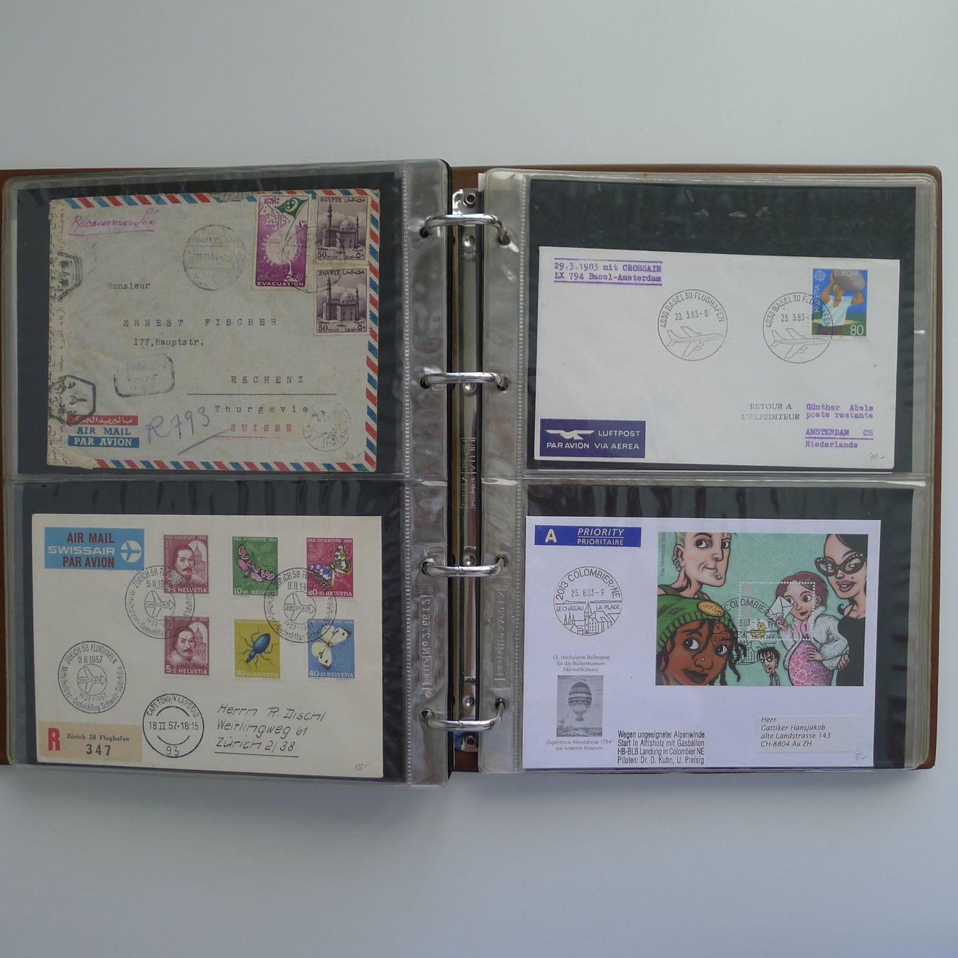 Alle Briefmarken: Ballon Flugpost - Briefe Sammlung in 2 Alben – Gebraucht aus Ebikon von SilvioFreund 3