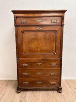 Antiker Biedermeier Sekretär Nussbaum-Furnier und Geheimfach