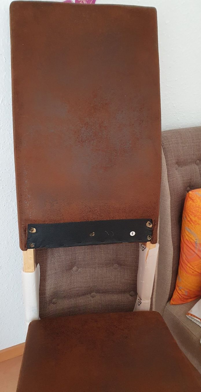 Sedie: Esszimmer Stuhl Braun Wildleder Optik – Nuovo e nell'imballaggio originale da Klingnau venduto da Fee1960
