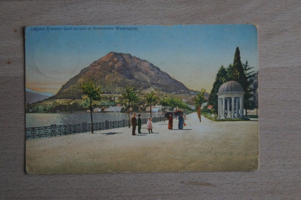 Lugano, Il nuovo Quai davanti al Monumento Washington 1916 Kaufen auf