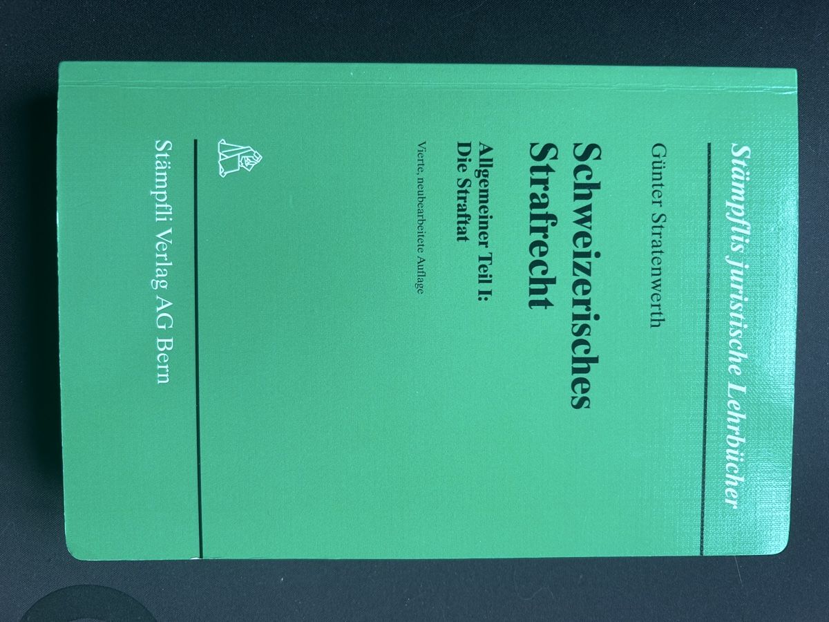 Bücher: Schweizerisches Strafrecht, Stratenwerth – Neu (gemäss Beschreibung) aus Spiegel b. Bern von jan_b2q6