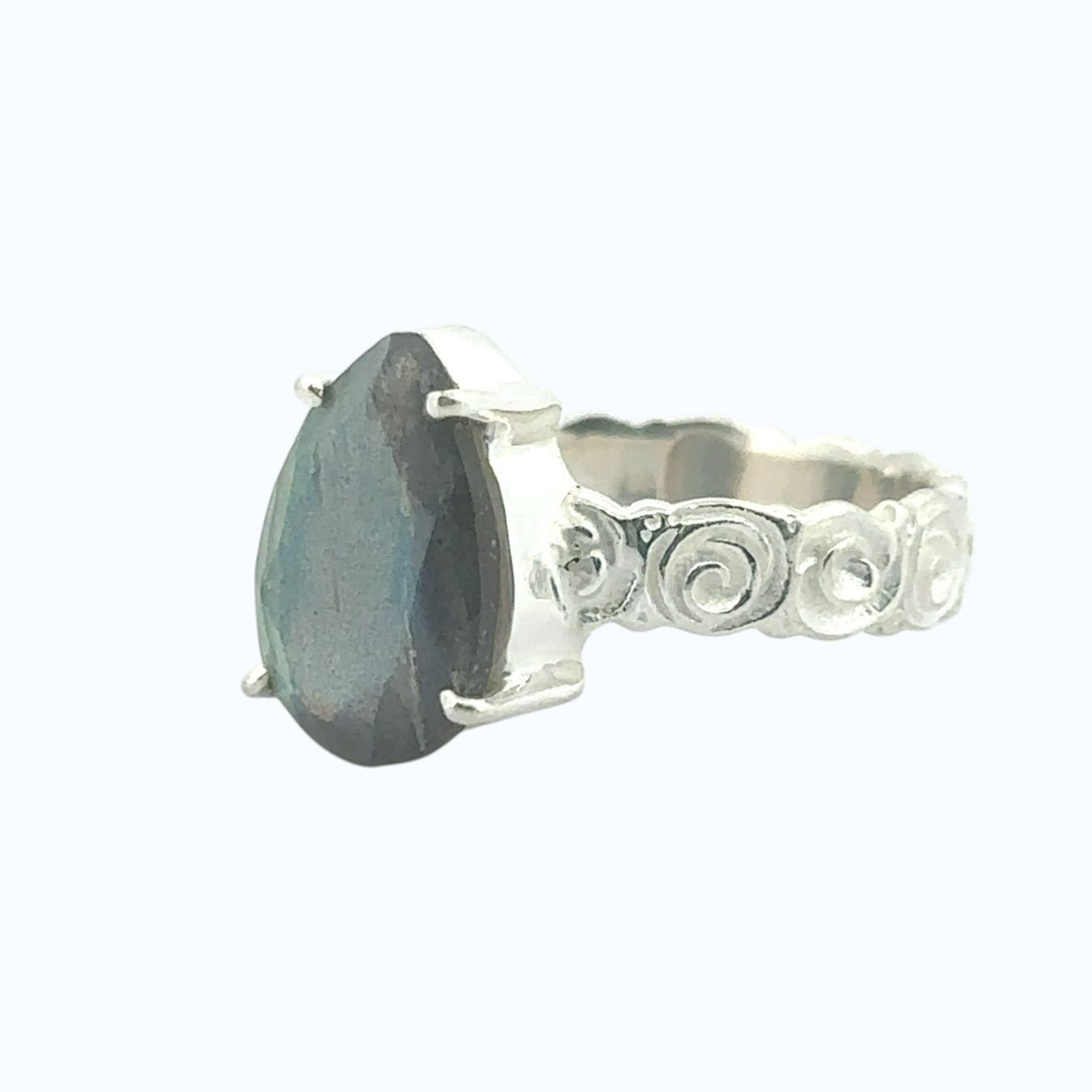 Olga Ribler Anelli: Unikate Silber Ring 925 mit Labradorit  Grösse 59 – Nuovo (secondo la descrizione) da Luzern venduto da Schmuckoutlet 3