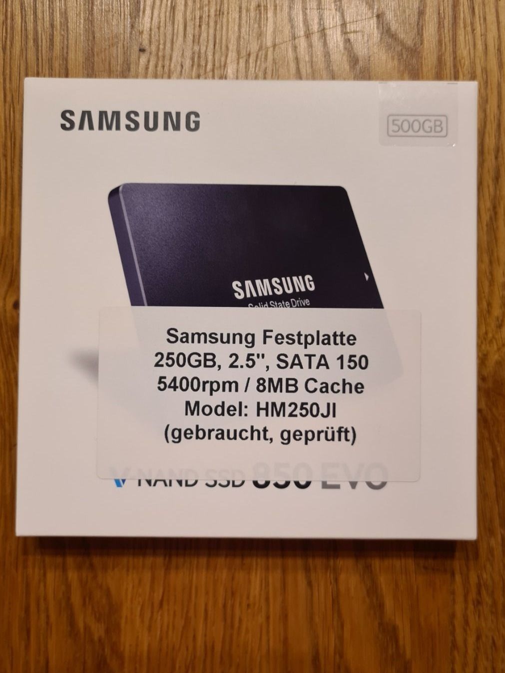 Samsung Harddisks: Samsung  Festplatte 250GB, Model HM250JI – Gebraucht aus Winkel von Heuresis