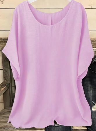 Bluse Tunika Rosa Kurz Arm