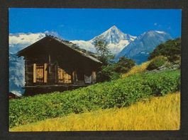 Spycher bei Bürchen und Unterbäch, Wallis, Bietschhorn 3934m