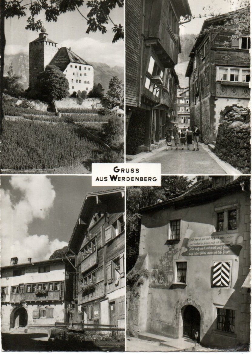 Cartoline postali: AK GRUSS AUS WERDENBERG BUCHS – Usato da Greifensee venduto da scharmant