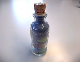 Sand Kunst im mini Glasfläschchen