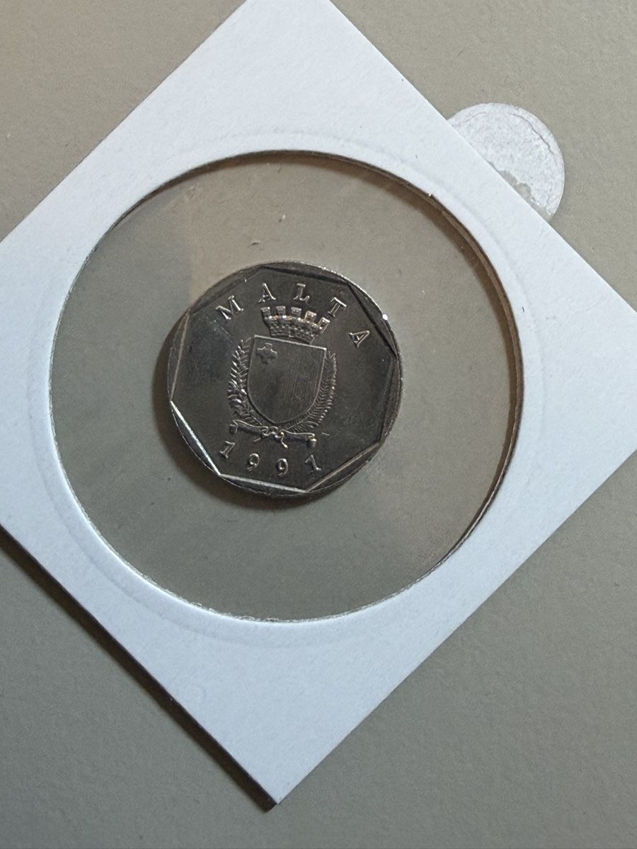 Alle Münzen: Malte - 5 cents - 1991 – Gebraucht aus Payerne von Mike1682 1