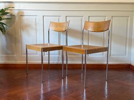 2x Dietiker Vintage-Stapelstühle v. Edlef Bandixen