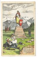 Wehrhafte Schweiz - 1. WK - Einer für Alle ... 1914-16 Litho