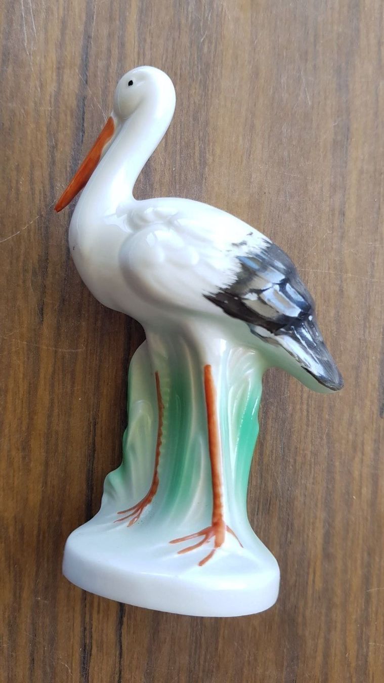 Statuette: Porzellanfigur Storch antik – Usato da Mörschwil venduto da wunderkiste44 6