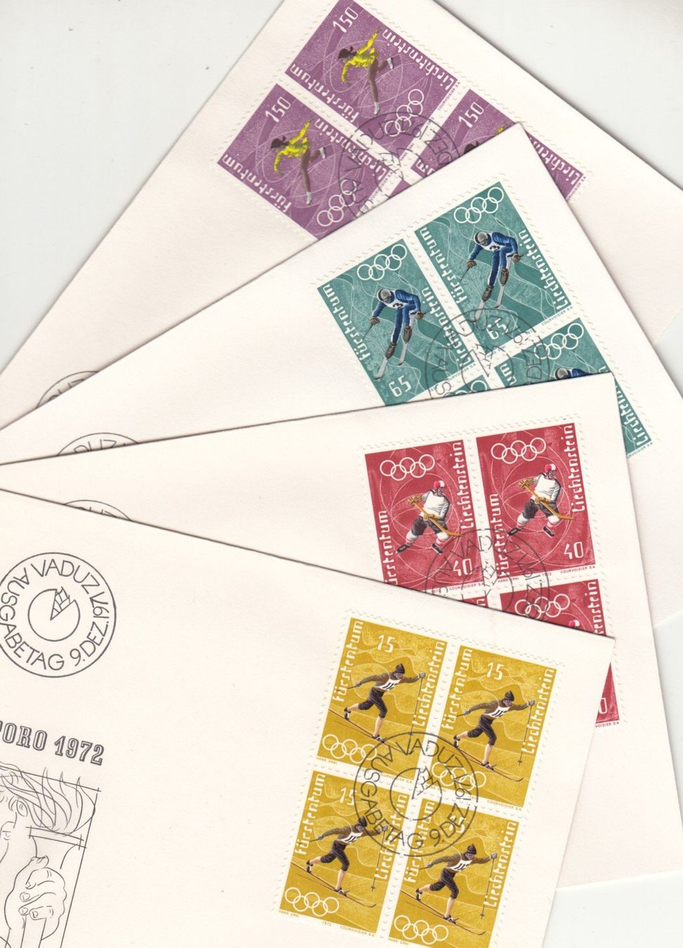 Tutti i francobolli: LBK 487 - 490 im 4er-Block FDC – Usato da Bürglen TG venduto da StampGraf