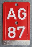 Velonummer - Fahrradnummer - AG 87