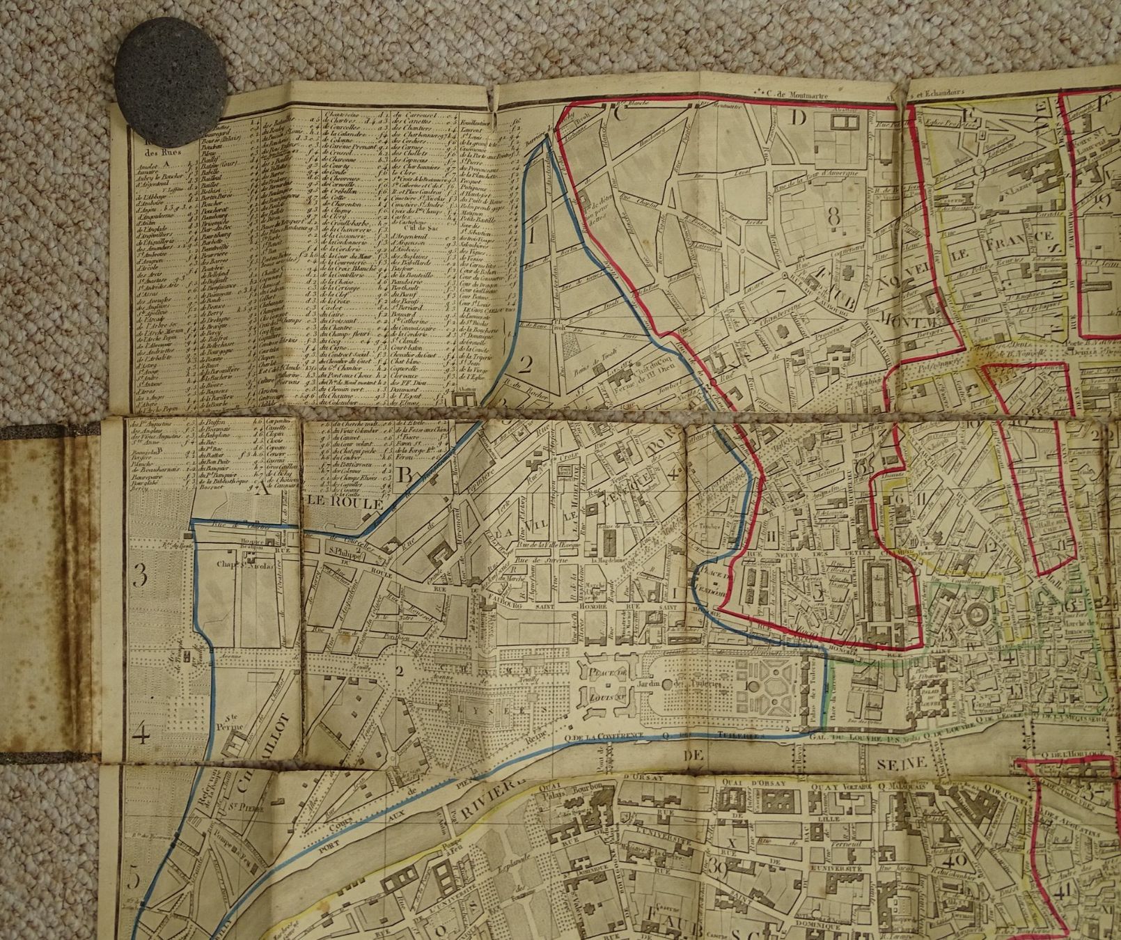 Incisioni: KARTE VON PARIS 1836 – Usato da Grüningen venduto da Kartensammler 1