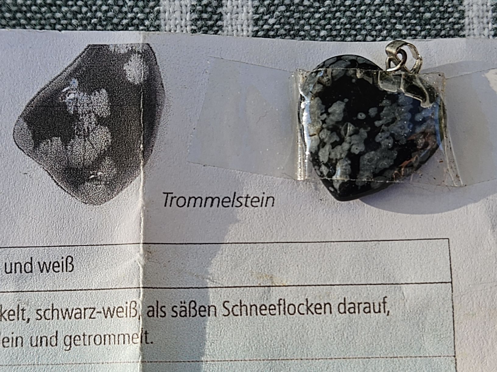 Ciondoli: Schneeflocken Obsidian Trommelstein Herz Anhänger – Nuovo (secondo la descrizione) da Wettingen venduto da Sk8ertomda 1