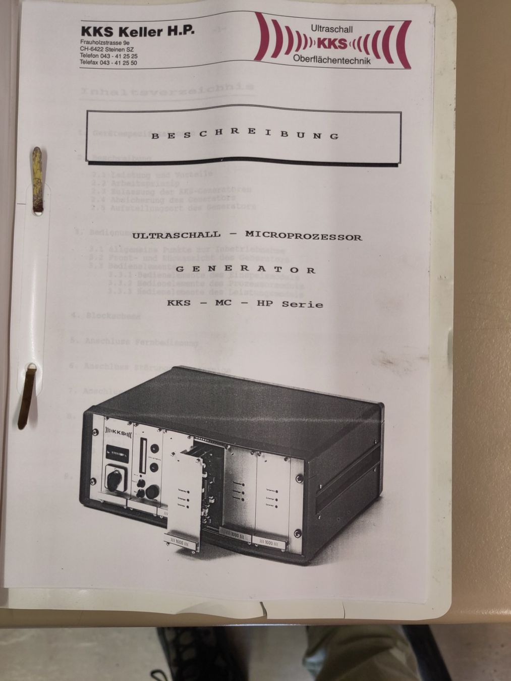 Toutes les machines: Ultraschall Typ KKS 500 1994 – D'occasion à Meggen par bccs 8