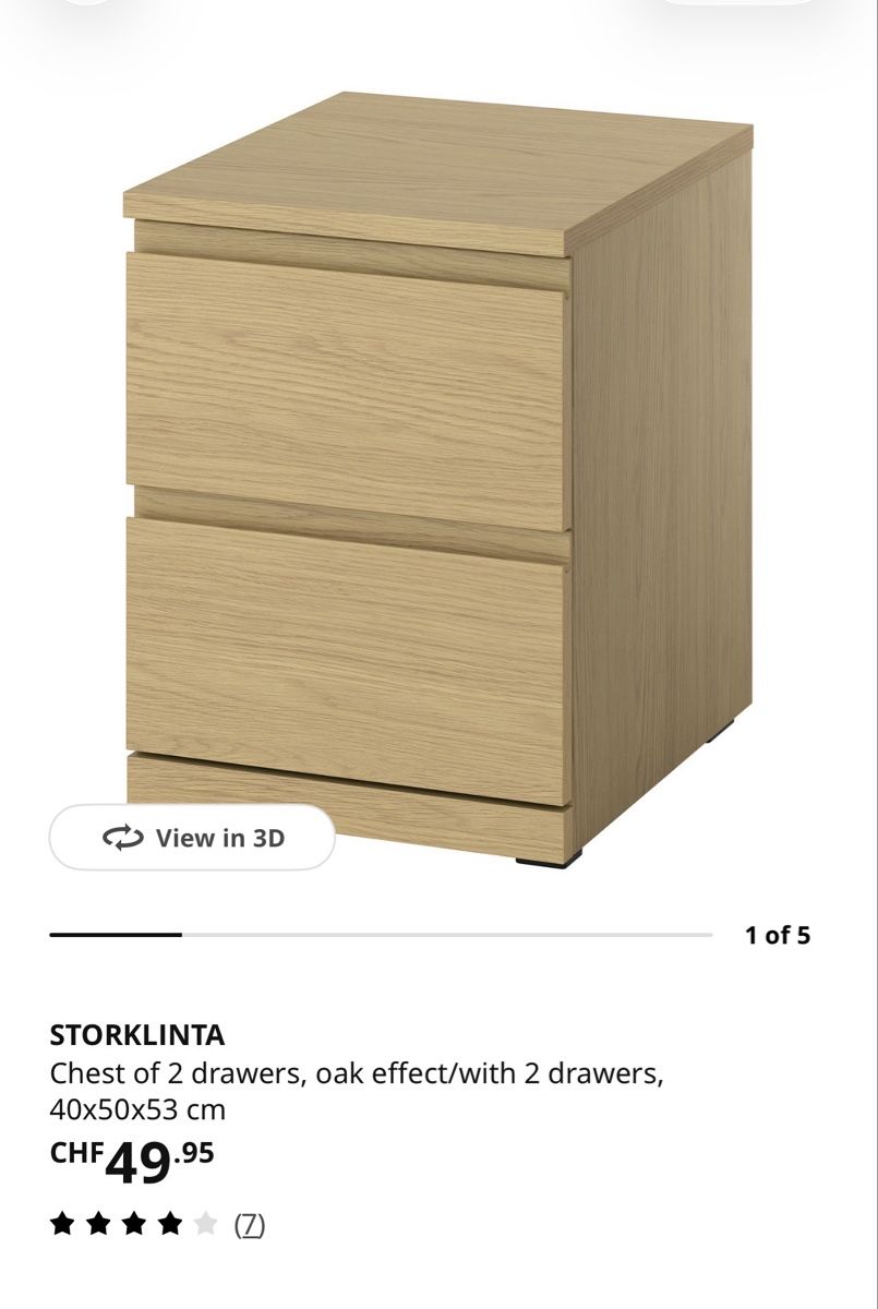 Ikea Tables de nuit: STORKLINTA Nachttisch  – D'occasion à Zürich par cdelgadob
