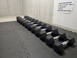 Gorilla Sports Hexagon-Gummi-Hantelset 2.5 bis 20kg