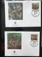 El Salvador 1988 Satz Ersttagsbriefe WWF Ozelot Kleinkatzen