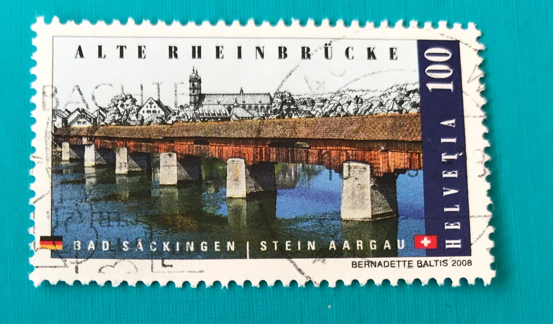 Tous les timbres: Nr.1288 mit Stempel Rheinbrücke 2008    – D'occasion à Aarau par Billa007