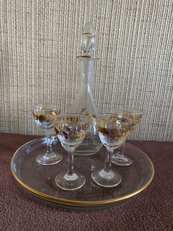 Antikes herziges Likör-Glasset 6-teilig mit Goldrand (Gebraucht) in ...