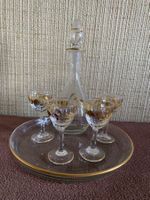 Antikes herziges Likör-Glasset 6-teilig mit Goldrand