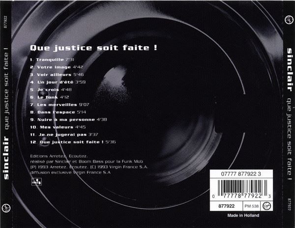 CDs: CD - Sinclair – Que Justice Soit Fa – Gebraucht aus St.Gallen von jalamusic 1