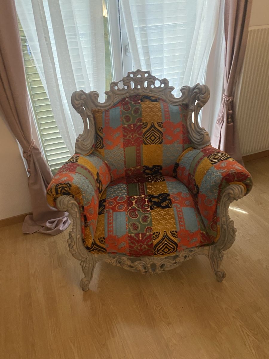 Poltrone: Einzigartiger Sessel im Patchwork-Design, Barockstil, guter – Usato da Balsthal venduto da ang_nql8
