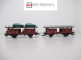 Fleischmann 2x 5225 Autotransportwagen Laaes der DB in OVP