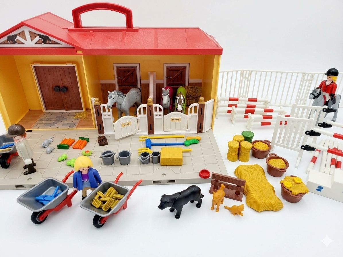 Playmobil Giocattoli: Playmobil, Reiterhof/Springreiten – Usato da Gunzwil venduto da Zappelhans 4