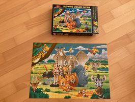 500-teiliges Glow-in-the-dark-Puzzle "Tierwelt"