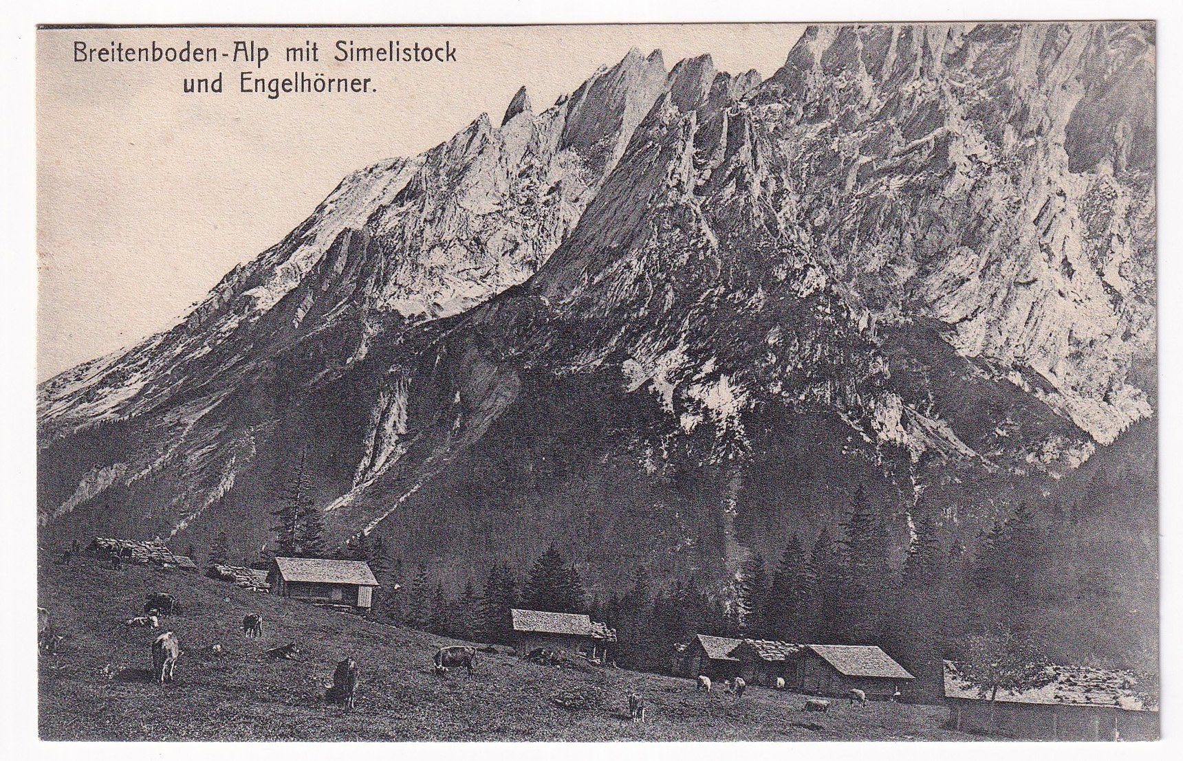 Cartoline postali: Breitenboden-Alp mit Simelistock und Engelhörner – Usato da Cormoret venduto da Pascalll2001