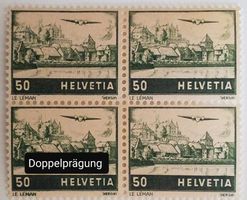 MA244) F29.DD Abart Doppelprägung, 4-Block postfrisch Kt 260
