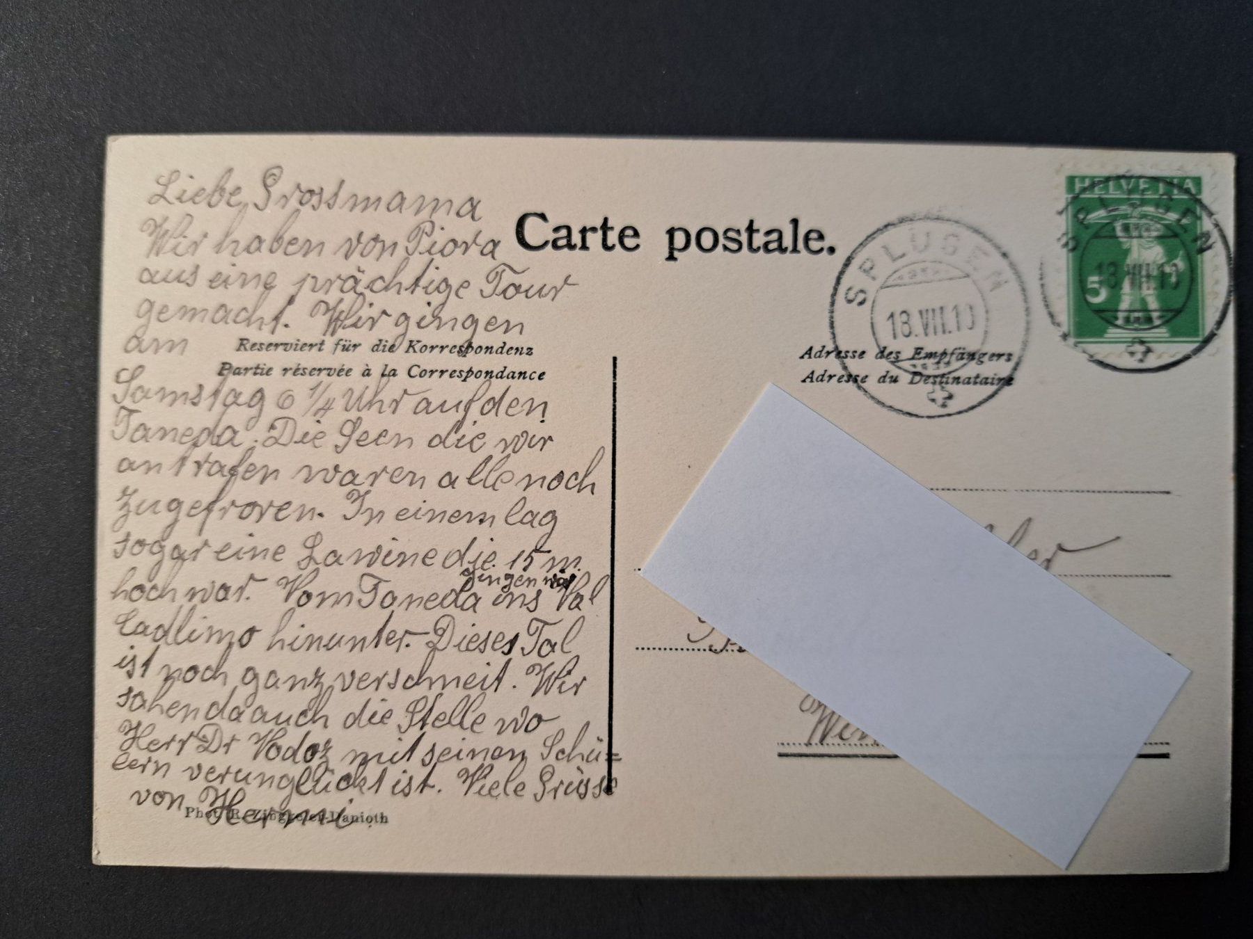Cartoline postali: Splügen - Burgruine – Usato da Kirchberg BE venduto da Soldino 1