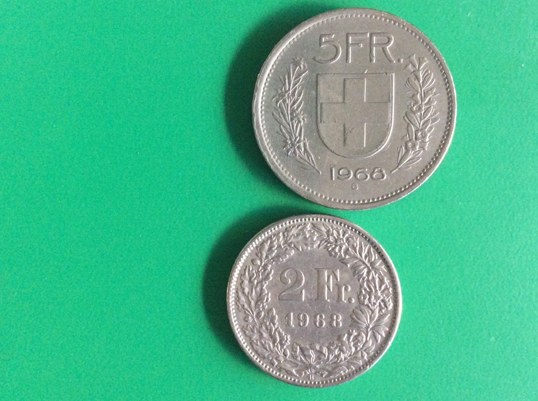 Tutti le monete: 5 + 2 francs   1968 – Usato da Genève venduto da pie_fh2d
