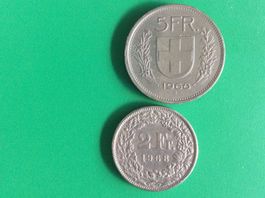 5 + 2 francs   1968