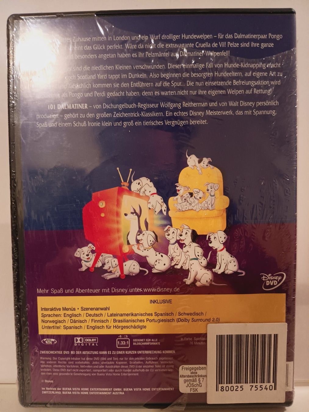 Tutti i DVDs: Disney - 101 DALMATINER DVD - NEU+ORIGINAL VERPACKT – Nuovo e nell'imballaggio originale da Aarau venduto da Yeeaaah 1