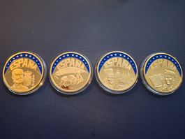 Gedenkmünzen ECU, Spanien, 4 Stk.