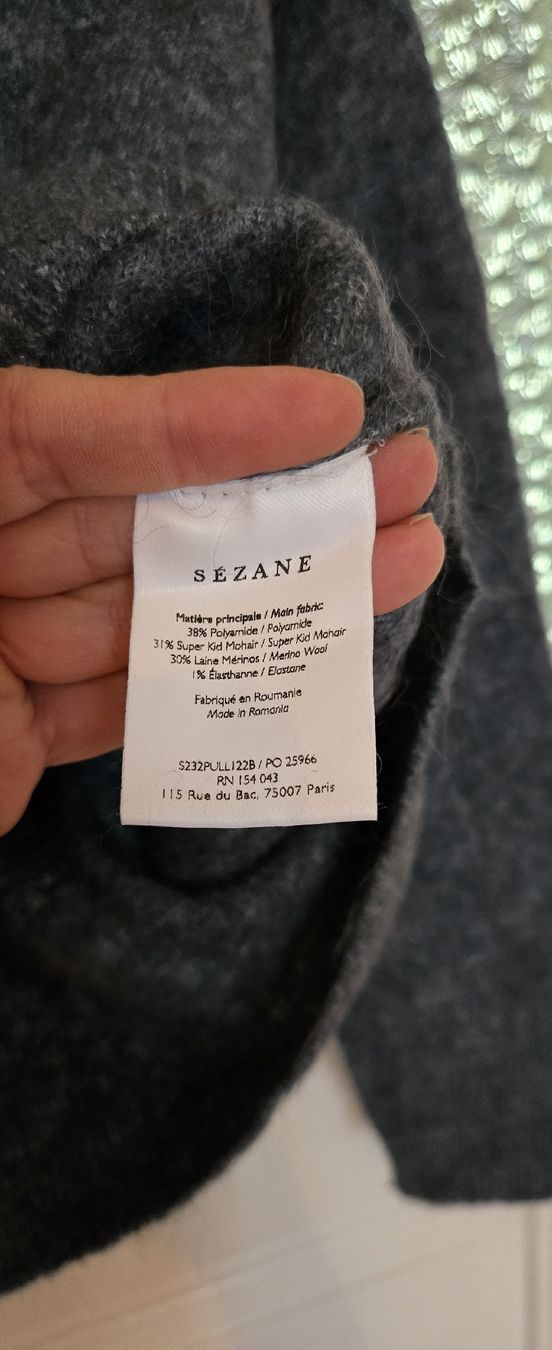Sezane Pullover & Sweatshirts: Wollpullover Sezane Gr. S Blaugrau – Gebraucht aus Basel von 056rm 3