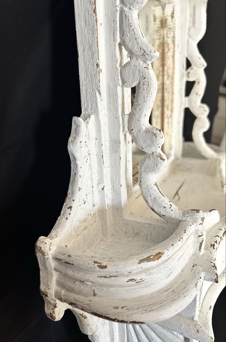 Scaffali: White Shabby Chic Wall Shelf with Mirror & Drawer! – Usato da Zürich venduto da Mistral61 7