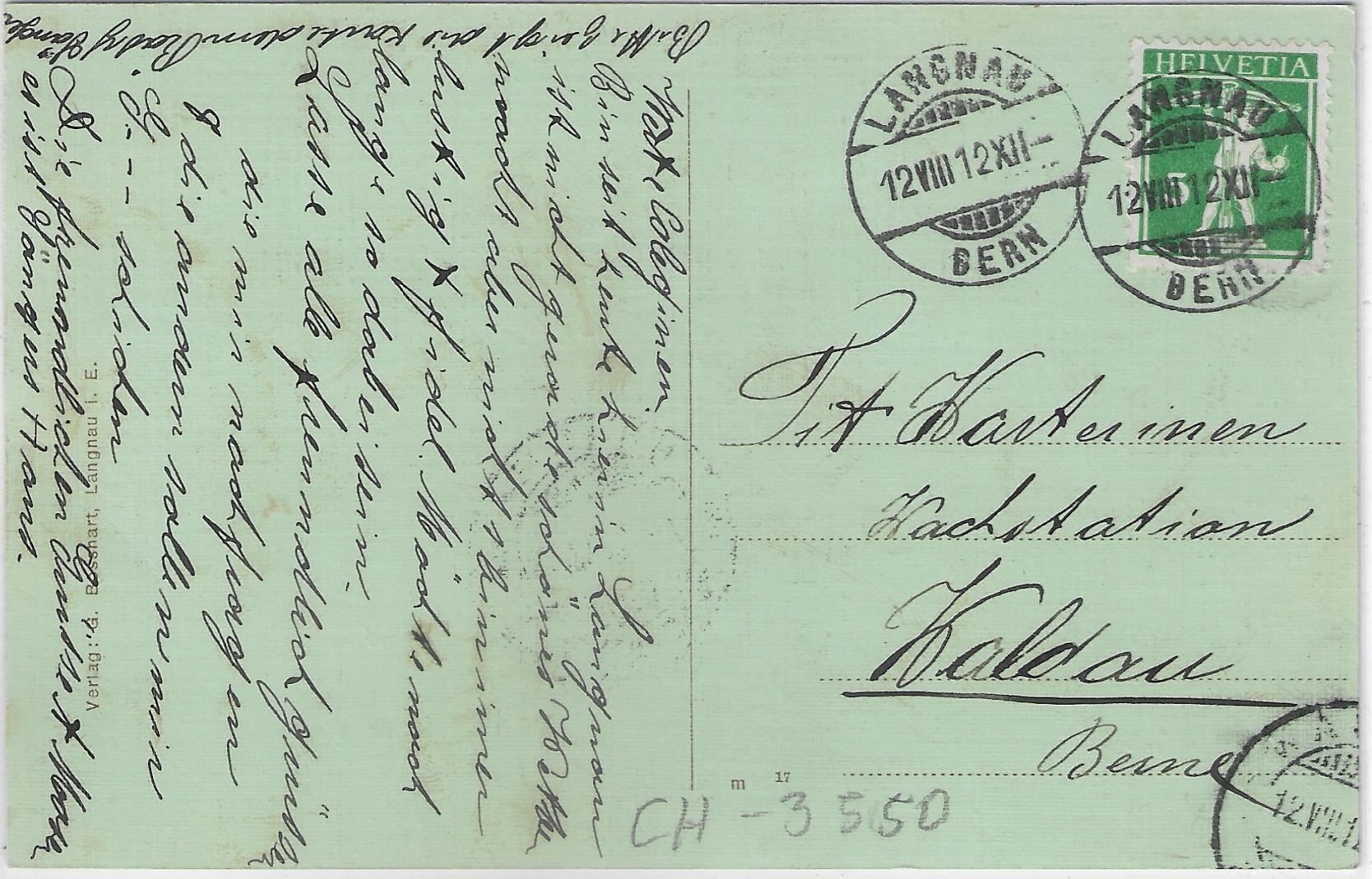 Cartoline postali: Langnau im Emmental - Bernerhaus – Usato da Ettingen venduto da Kartenplanet 1
