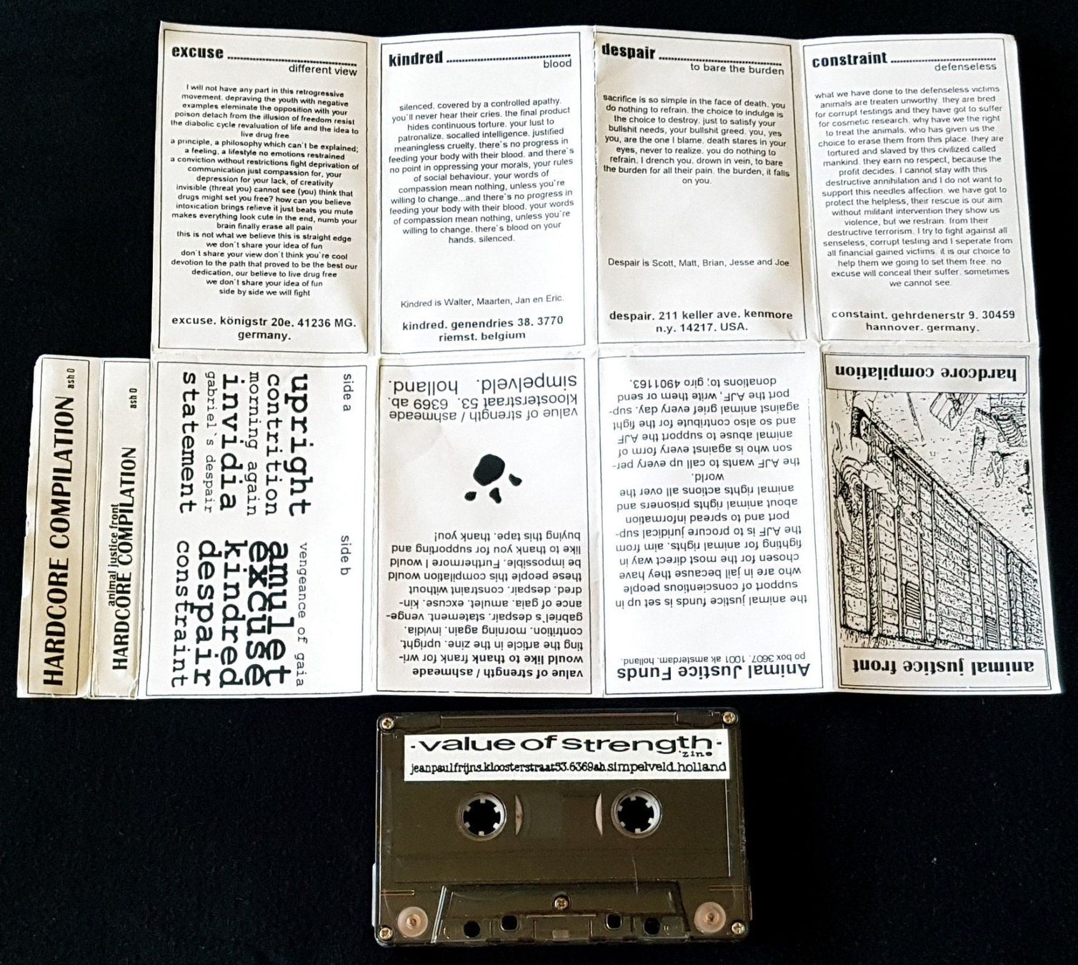 Musicassette: Animal Justice Front Hardcore Compilation - Tape - Various – Usato da Uster venduto da Zardodel 3