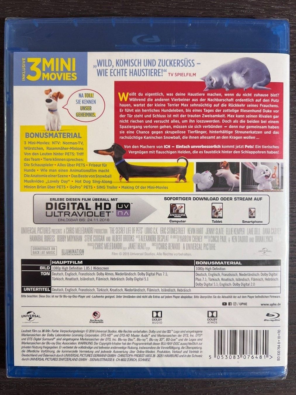 Tutti i DVDs: Pets NEU – Nuovo e nell'imballaggio originale da Zürich venduto da Blu-ray_ZH 1