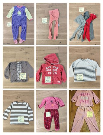 Lot de vêtements fille taille 86