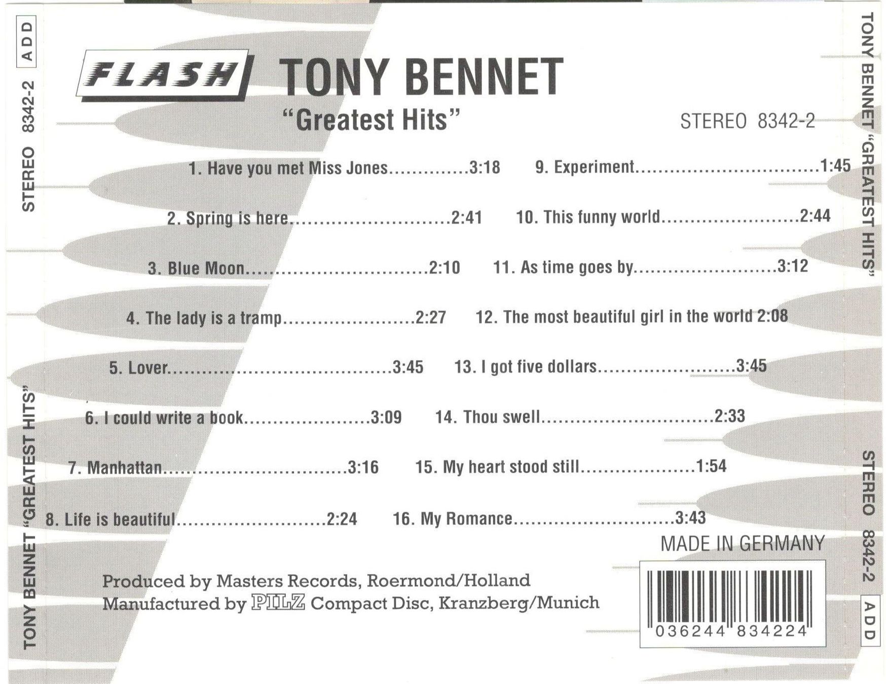 CD: Tony Bennett CD Greatest Hits – Usato da St. Margarethen TG venduto da ursk10 1