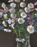 Ab 1.- Gemälde Wildblumen signiert Fr.Heitzmann 1966