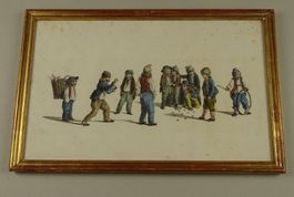 GOTTFRIED MIND: KINDER, KINDERSPIEL, MURMELN, LITHOGRAPHIE